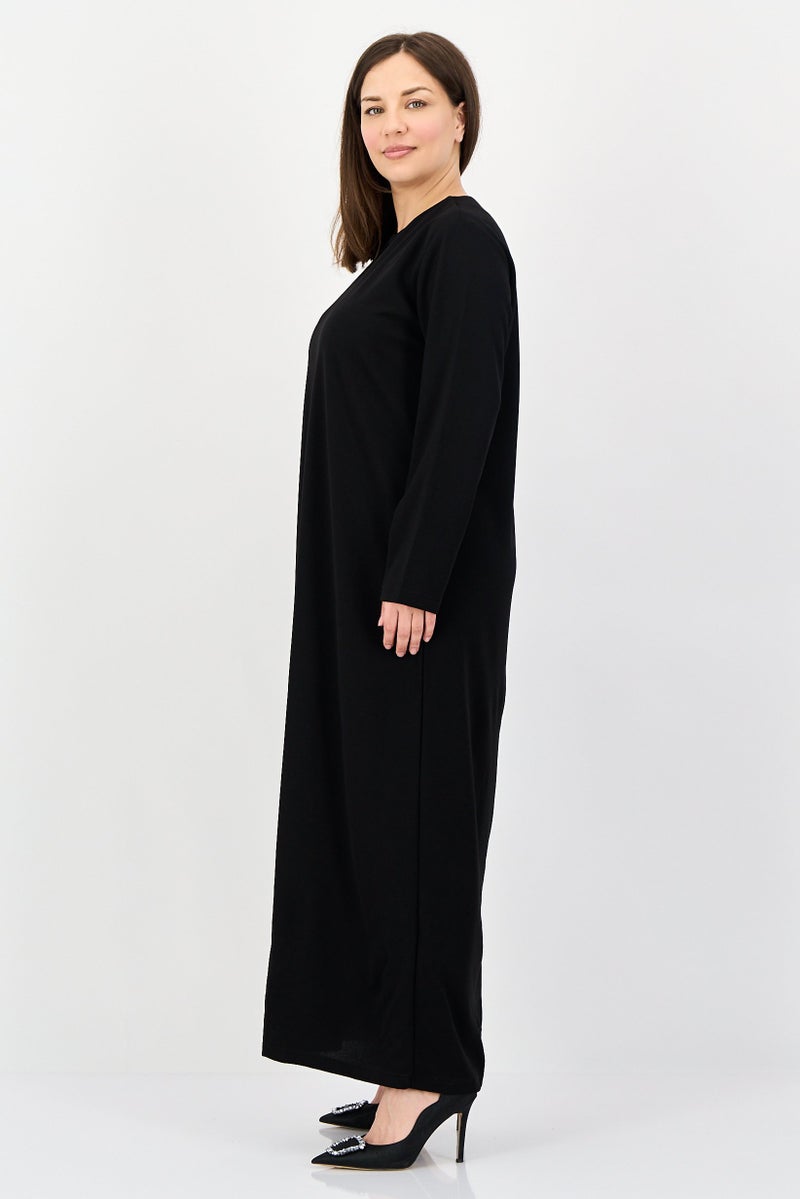 trendyol Women Plain Maxi Casual Dress, Black - Image 2